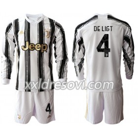 Juventus Matthijs de Ligt 4 Domaći Dječji Komplet Dresovi za Nogomet 2020-2021 Dugim Rukavima (+ kratke hlače)